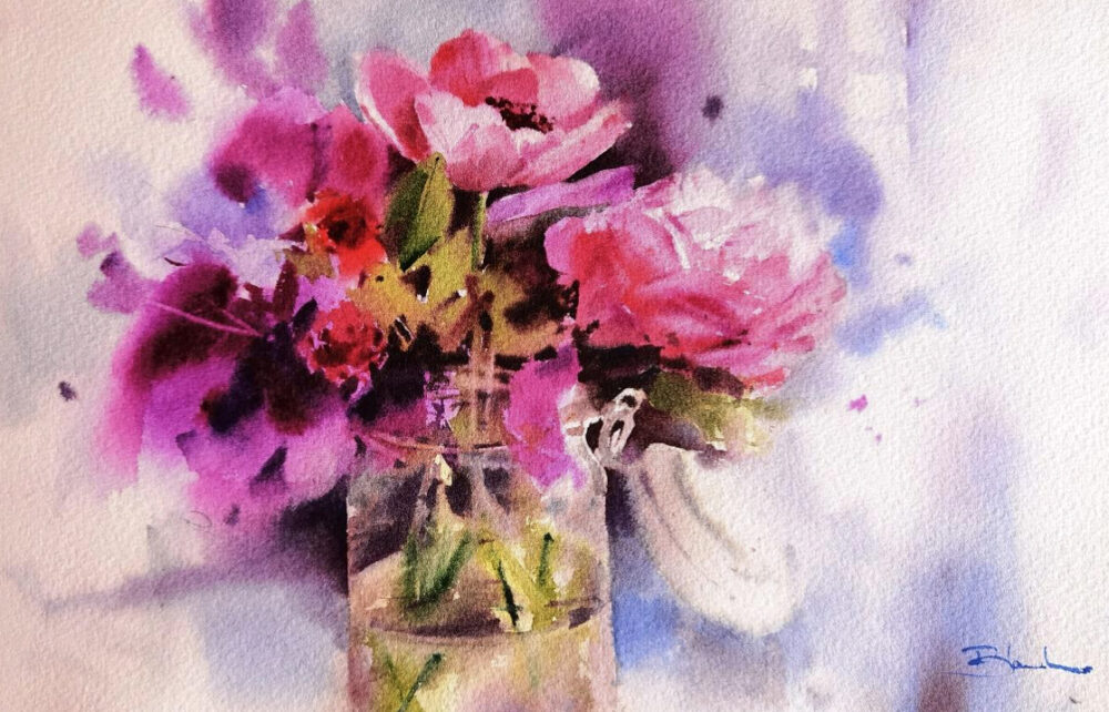 Curso de acuarela online: Flores II