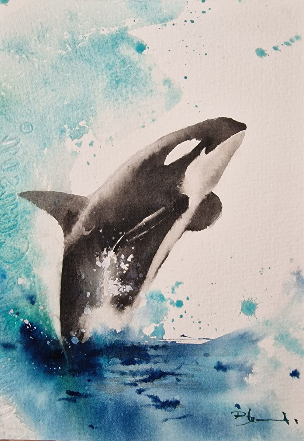 Acuarela: Orca - Imagen 2