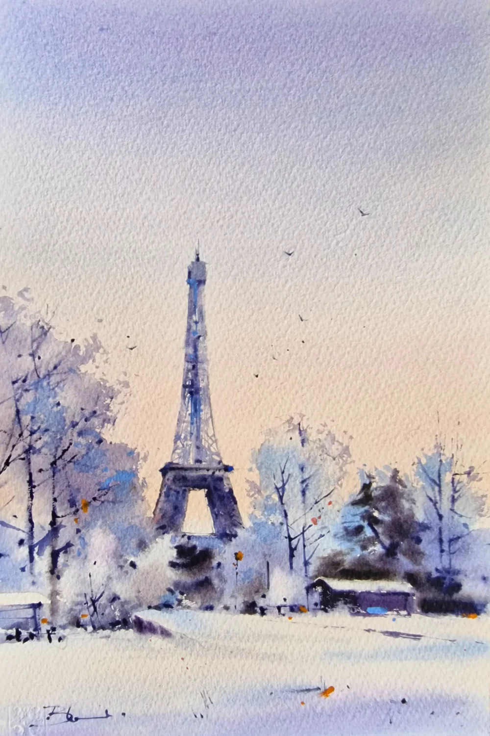 Acuarela: Desde París I
