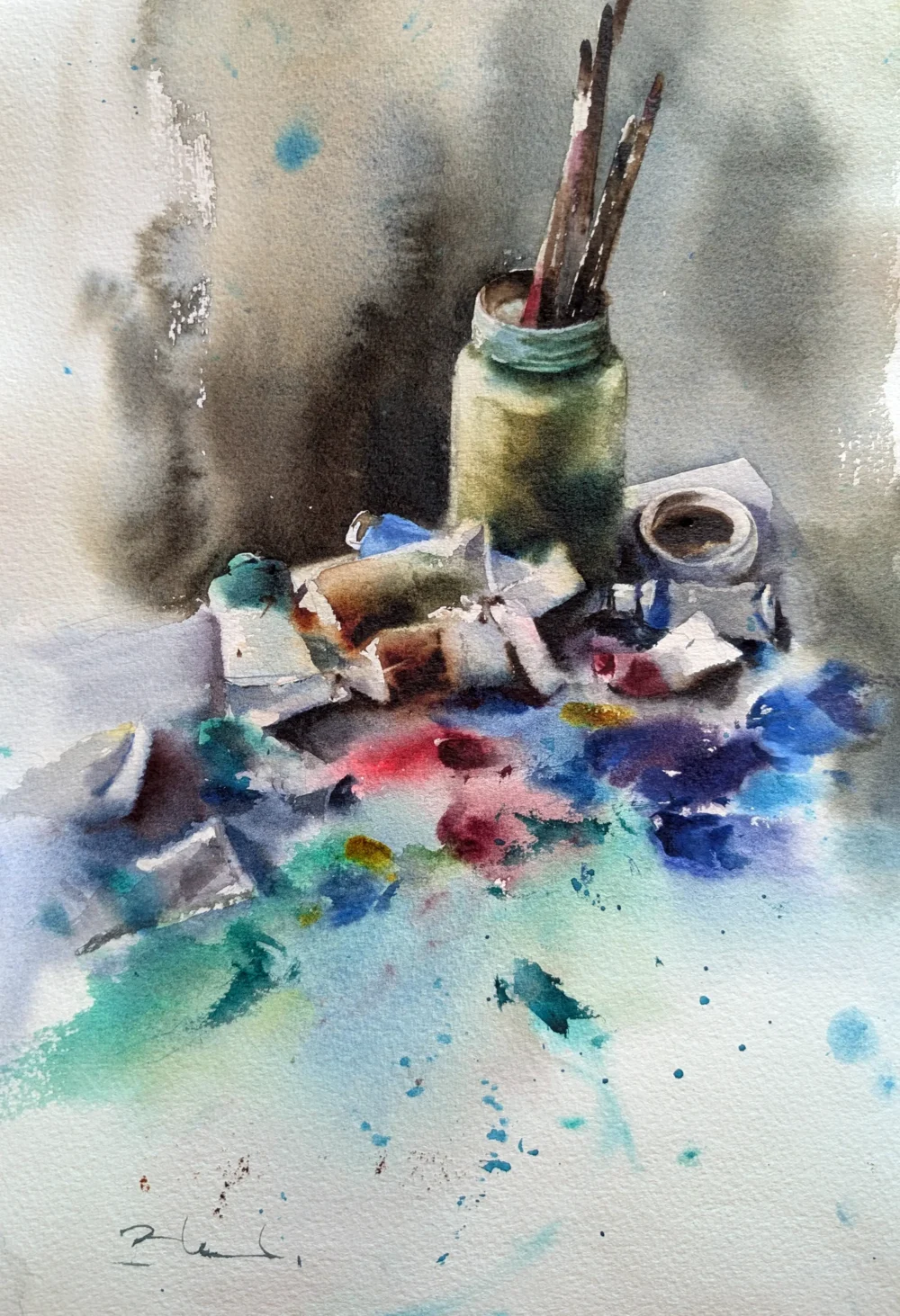 Acuarela: El taller del artista
