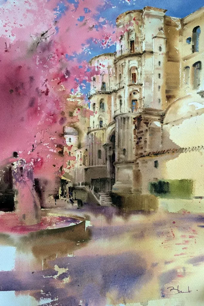 Málaga, luz y color: nueva exposición de acuarelas de Blanca Álvarez